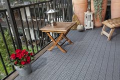 Plastová dlažba Mosolut Hestra Universa, tmavě šedá, 1 m²