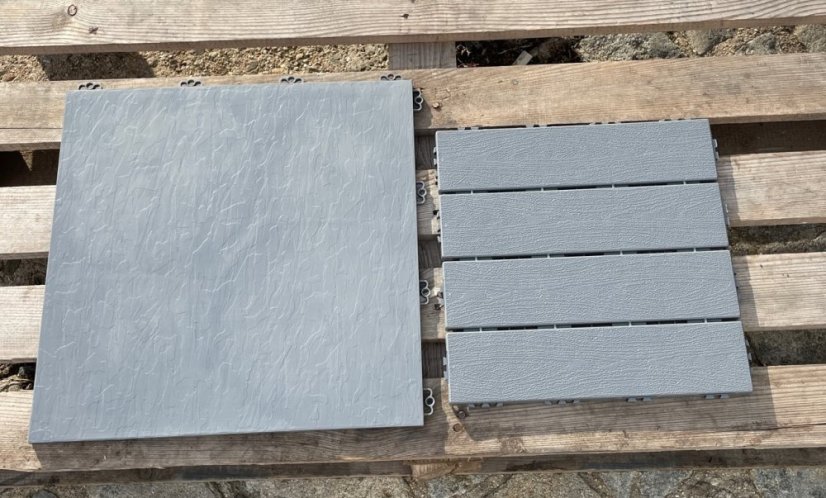 Mosolut Hestra outdoor flooring, Woodlook, grey, 1 m²