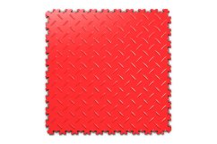 PVC dlažba Mosolut Machine Industrial, 7mm, diamant, červená
