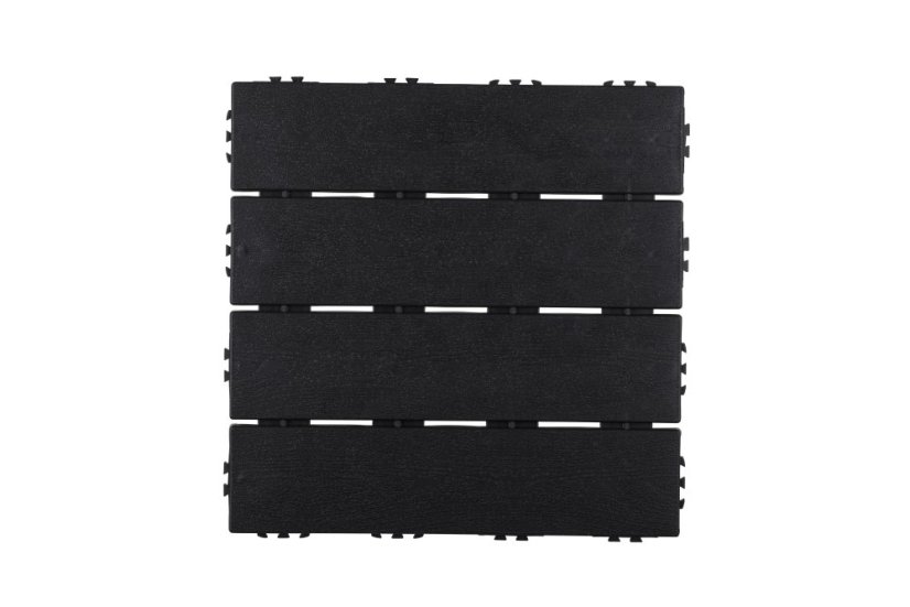 Venkovní dlažba Mosolut Hestra typ Woodlook, černá, 1 m²