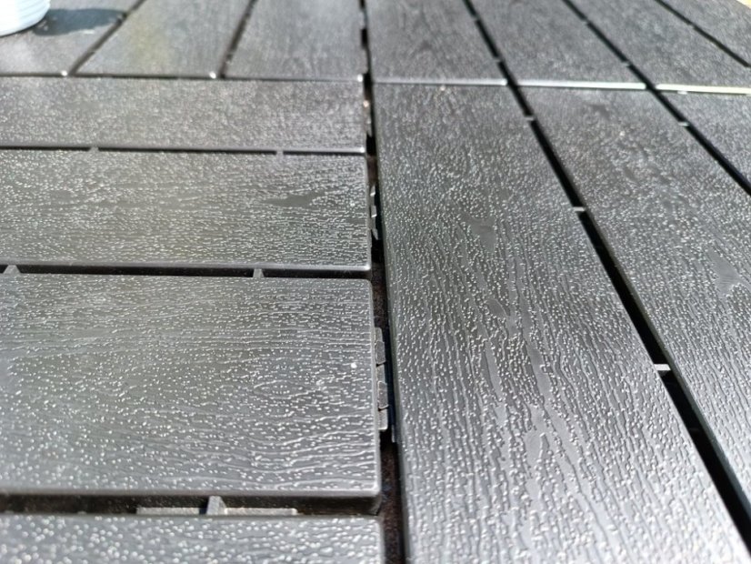 Venkovní dlažba Mosolut Hestra typ Woodlook, černá, 1 m²