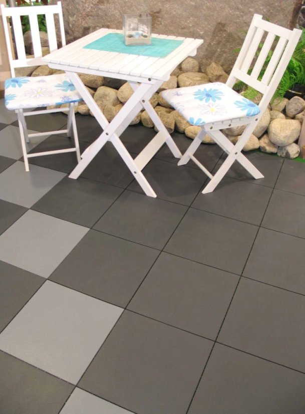 Plastová dlažba Mosolut Stonit, grafit, 1 m²