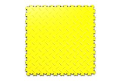 Mosolut Machine Industrial PVC Tiles, 7mm, Diamond, Yellow