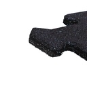 Mosolut Fitness-Puzzle Standard 102,5 × 102,5 cm, čierna s 10 % modrého EPDM