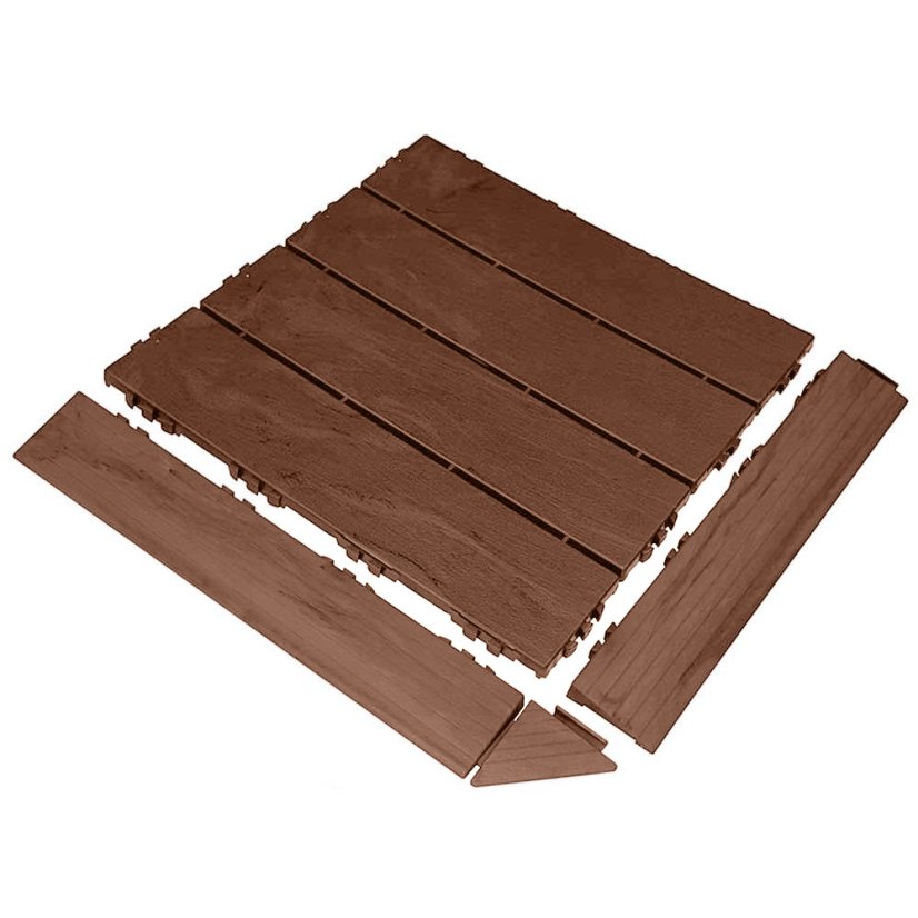 Podlahový nájezd s rohem Mosolut Hestra Woodlook - Barva: Mahagon