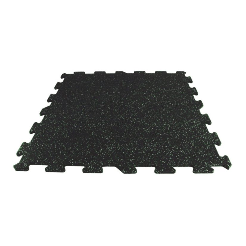 Mosolut Fitness Puzzle Standard 102,5 x 102,5 cm, čierna s 10% zeleným EPDM - Výška [cm]: 1,5