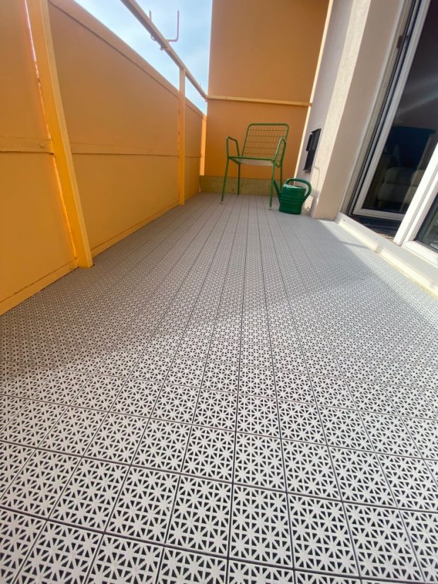 Plastová dlažba Mosolut Hestra Universa, svetlosivá, 1 m²