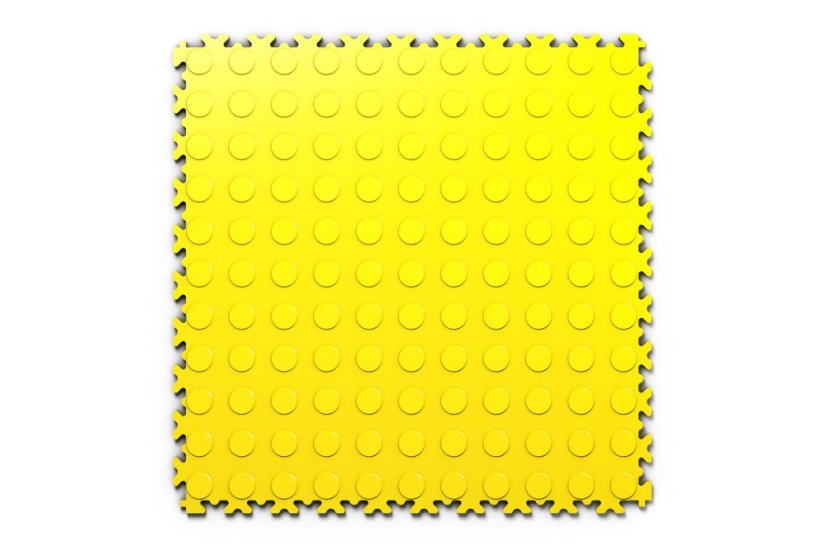 PVC-Bodenfliese Mosolut Machine Industrial, 7mm, noppen, Gelb