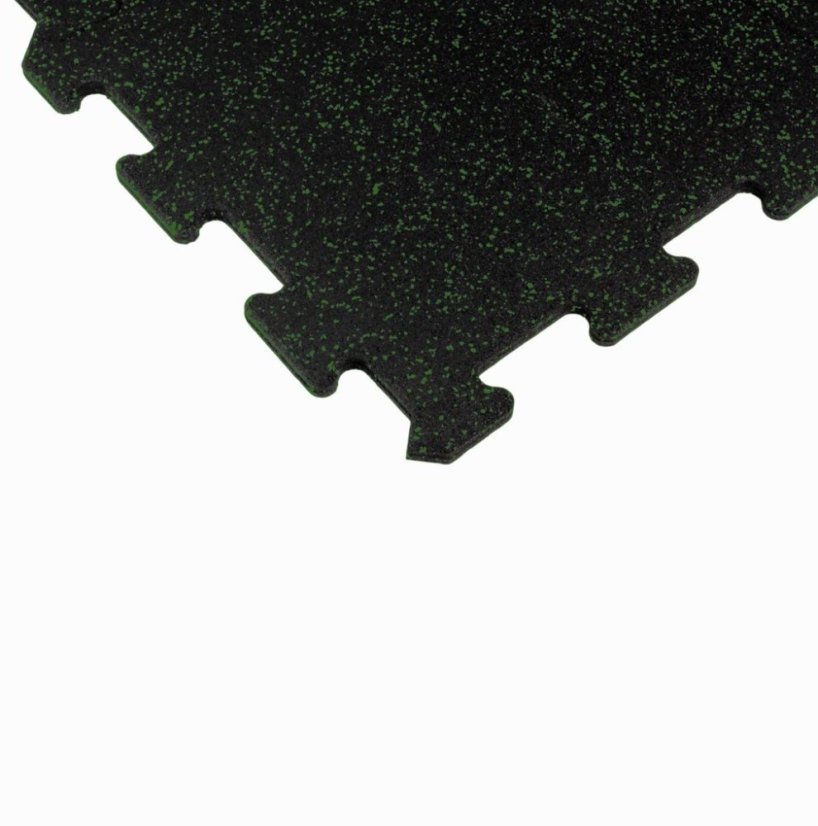 Mosolut Fitness Puzzle Standard 102,5 x 102,5 cm, čierna s 10% zeleným EPDM - Výška [cm]: 1,5