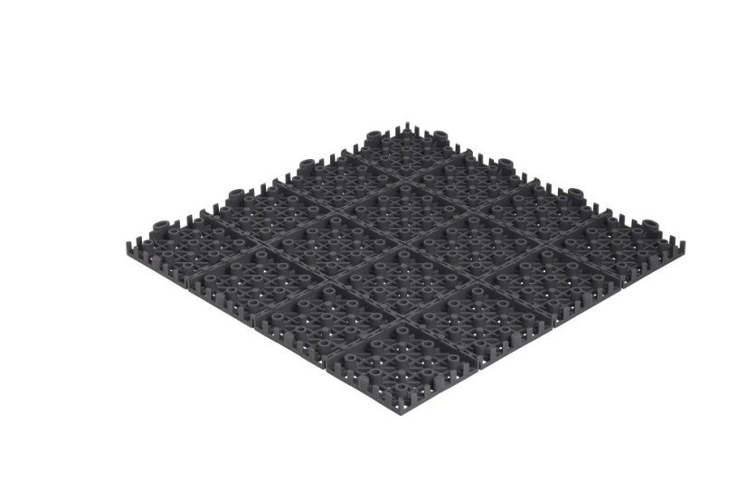Plastová dlažba Mosolut Hestra Universa, černá, 1 m²