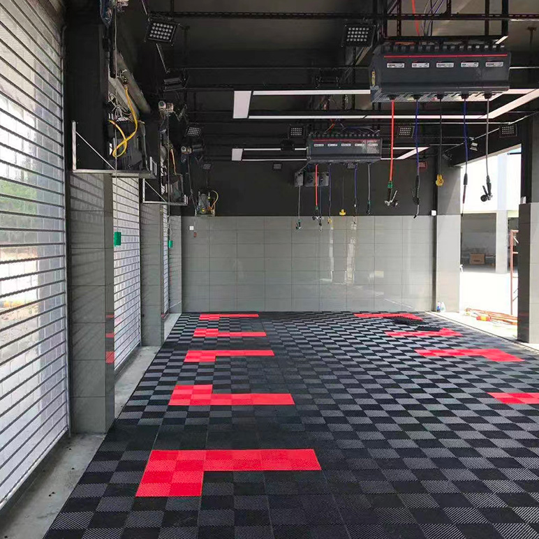 Mosolut AERO plastic floor tiles, black