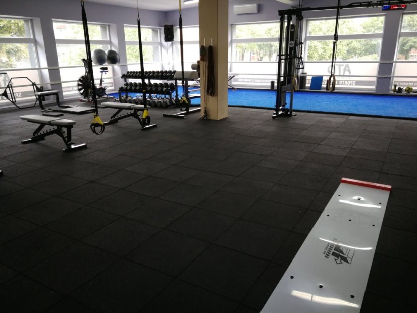 Mosolut Fitness Štandard doska 100 x 100, čierna - Výška [cm]: 3