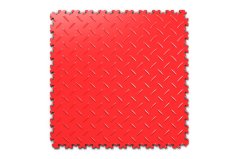 PVC dlažba Mosolut Machine Industrial, 7mm, diamant, červená