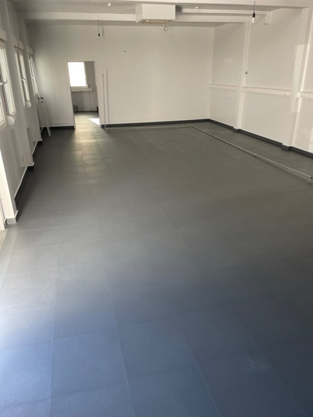 Mosolut Machine Industrial PVC Tiles, 7mm, Smooth, Graphite
