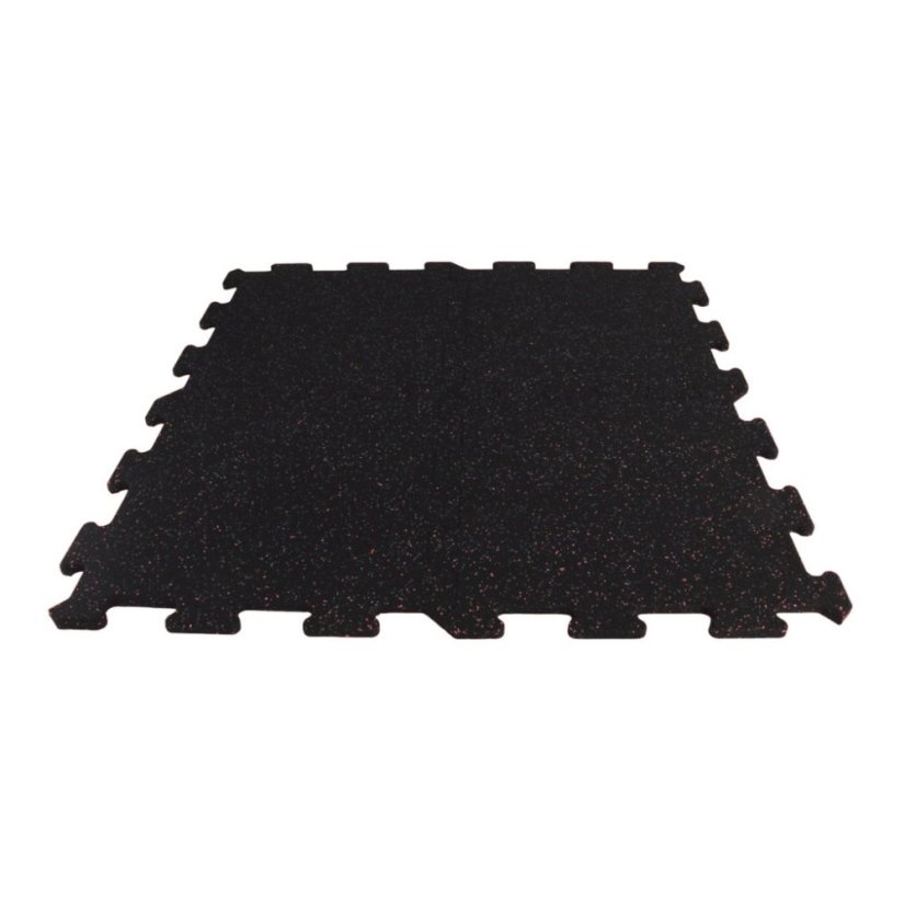 Mosolut Fitness Puzzle Standard 102,5 × 102,5 cm, čierna s 10 % červeným EPDM - Výška [cm]: 1,5