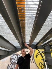 Protiskluzová schodová lišta GRP | Zrnitost: IG Fine | Žlutá