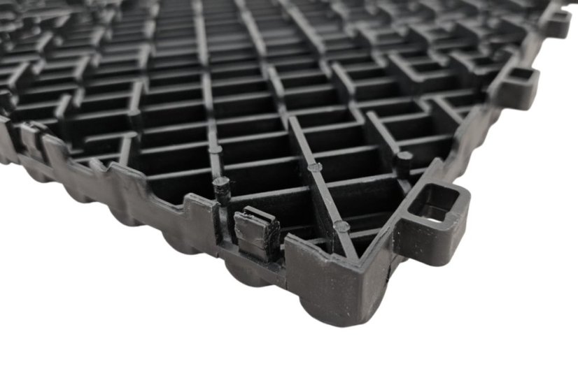 Mosolut AERO plastic floor tiles, black