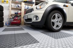 Plastová dlažba Mosolut Hestra Klasik, světle šedá, 1 m²