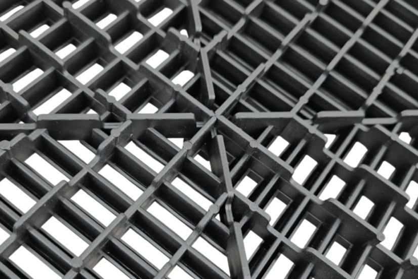 Mosolut AERO plastic floor tiles, black