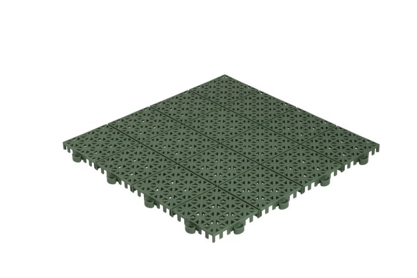 Kunststofffliesen Mosolut Hestra Universa, Grün, 1 m²