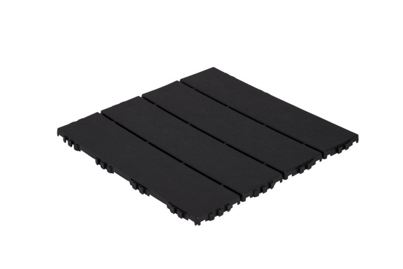 Venkovní dlažba Mosolut Hestra typ Woodlook, černá, 1 m²