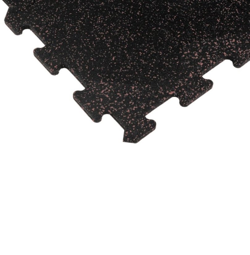 Mosolut Fitness Puzzle Standard 102,5 × 102,5 cm, čierna s 10 % červeným EPDM - Výška [cm]: 1,5